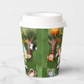 サファリの動物パーソナライズされたの赤ちゃんシャワー 紙コップ (右)