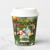 サファリの動物パーソナライズされたの赤ちゃんシャワー 紙コップ (正面)