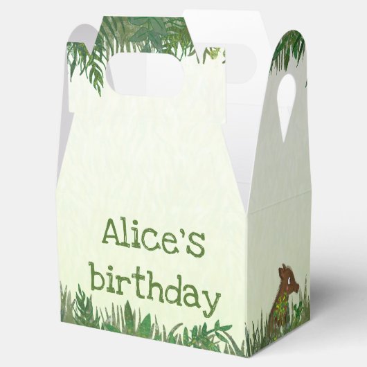 サファリの動物パーティーのお願いボックス フェイバーボックス (オープン)