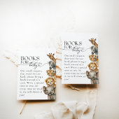 サファリの動物モダンの赤ちゃんシャワー エンクロージャーカード