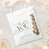 サファリの動物モダンの赤ちゃんシャワー フェイバーバッグ (クリップ留めされた状態)