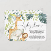 サファリの動物男女兼用がシャワーを表示 エンクロージャーカード (正面/裏面)