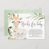 サファリの動物男女兼用はベビー用の本をマスク エンクロージャーカード (正面/裏面)