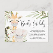 サファリの動物男女兼用はベビー用の本をマスク エンクロージャーカード (正面)