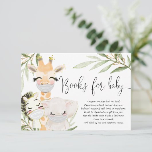 サファリの動物男女兼用はベビー用の本をマスク エンクロージャーカード (スタンド正面)