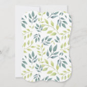 サファリの動物男女兼用カップル赤ちゃんシャワー 招待状 (裏面)