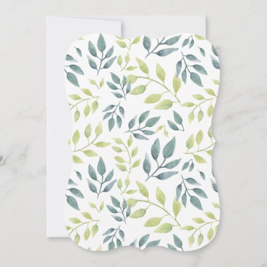 サファリの動物男女兼用カップル赤ちゃんシャワー 招待状 (裏面)