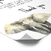 サファリの動物 – おむつラッフルゲーム ポスター (角)