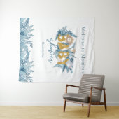 サファリの動物 エキゾチック カスタム ベビーボーイ ベビーシャワー タペストリー (インサイチュ(横))