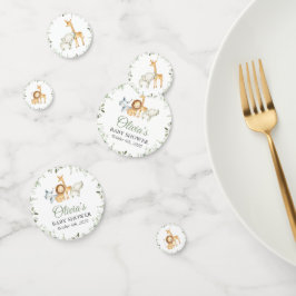 サファリの動物，ジャングル，野生動物，赤ちゃんシャワー コンフェッティ