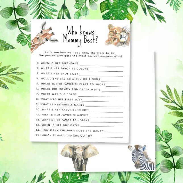 サファリの動物 – 誰がママを知っ最高のている (クリエイターアップロード済み)