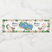 サファリの友だち |赤ちゃんシャワーの水ボトルラベル ペットボトルラベル (シングルラベル)