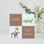 サファリの友人の子供の誕生会 招待状 (スタンド正面)