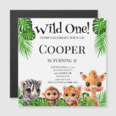 サファリの友人タイガーgiraffe zebra monkey birthday (正面/裏面)