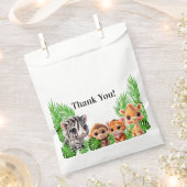 サファリの友人タイガーgiraffe zebra monkey birthday フェイバーバッグ (クリップ留めされた状態)