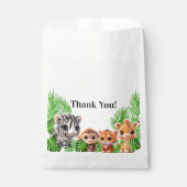 サファリの友人タイガーgiraffe zebra monkey birthday フェイバーバッグ (正面)