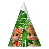サファリの友人タイガーgiraffe zebra monkey elephant パーティーハット (右)