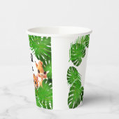 サファリの友人タイガーgiraffe zebra monkey elephant 紙コップ (左)