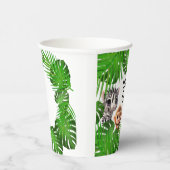 サファリの友人タイガーgiraffe zebra monkey elephant 紙コップ (右)