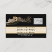 サファリの名刺、カスタマイズ可能なチータ- 名刺 (裏面)