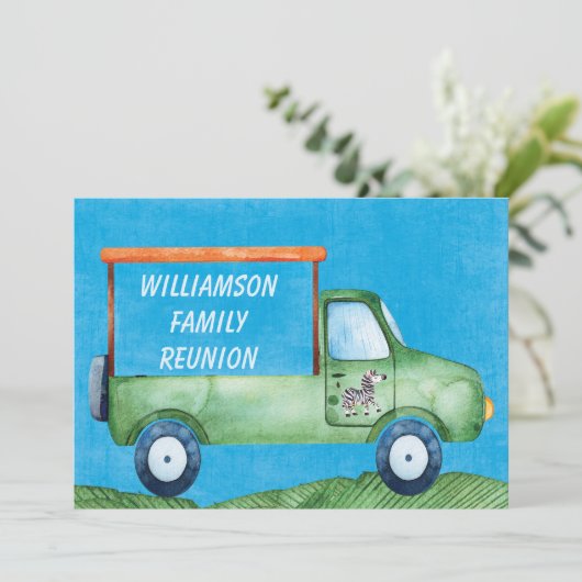 サファリの家族会のピクニックイベント 招待状