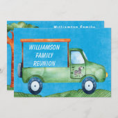 サファリの家族会のピクニックイベント 招待状 (正面/裏面)