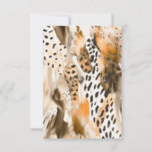 サファリの小さな動物のジャングルありがとう サンキューカード (裏面)