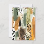 サファリの小さな動物のジャングルありがとう サンキューカード (裏面)