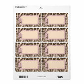 サファリの少女の名前タグ ラベル (フルシート)