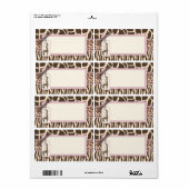 サファリの少女の名前タグ ラベル (フルシート)