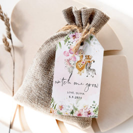 サファリの成長を見るメッセージカード ギフトタグ