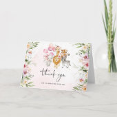 サファリの折り畳みサンキューカード。 サンキューカード (正面)