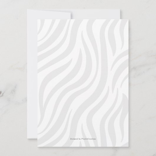 サファリの最初の誕生日招待状ジャングル動物の写真 招待状 (裏面)