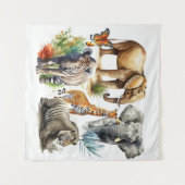 サファリの水の色 タペストリー (正面(横))