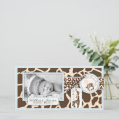 サファリの男の子の写真カード 案内状 (スタンド正面)