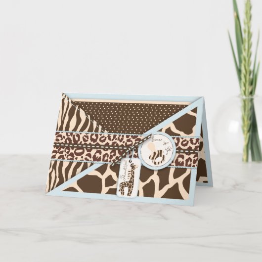 サファリの男の子TYカード サンキューカード (正面)