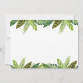 サファリの第1誕生日の写真の招待の女の子野生の者 招待状 (裏面)