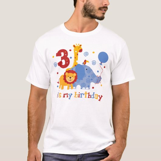 サファリの第3誕生日 Tシャツ (正面)