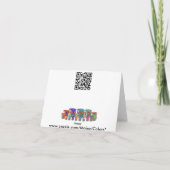 サファリの緑の万華鏡のように千変万化するパターン カード (裏面)