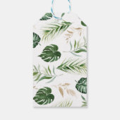 サファリの緑の葉の赤男女兼用ちゃんシャワー ギフトタグ (裏面)