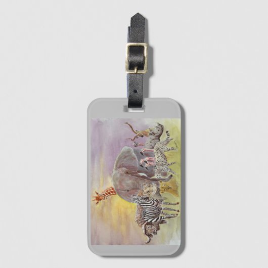 サファリの荷物タグ ラゲッジタグ (正面縦)