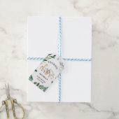 サファリの葉男女兼用の赤ちゃんシャワーギフト ギフトタグ (より糸付き)