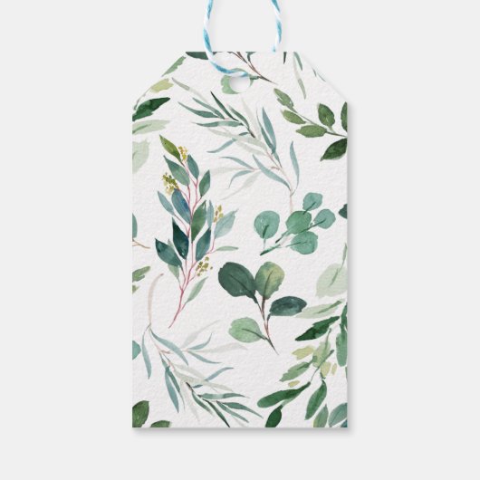 サファリの葉男女兼用の赤ちゃんシャワーギフト ギフトタグ (裏面)