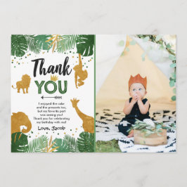 サファリの誕生日のサンキューカード動物野生の1 サンキューカード