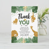 サファリの誕生日のサンキューカード動物野生の1 サンキューカード (スタンド正面)