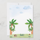 サファリの誕生日の招待ジャングルボーイズ動物1st 招待状 (裏面)