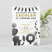 サファリの誕生日の招待状 招待状 (スタンド正面)
