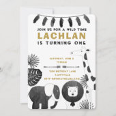 サファリの誕生日の招待状 招待状 (正面)