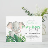 サファリの誕生日ゾウ 案内状 (スタンド正面)