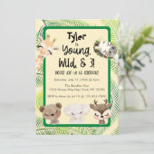 サファリの誕生日パーティの招待状 招待状 (スタンド正面)